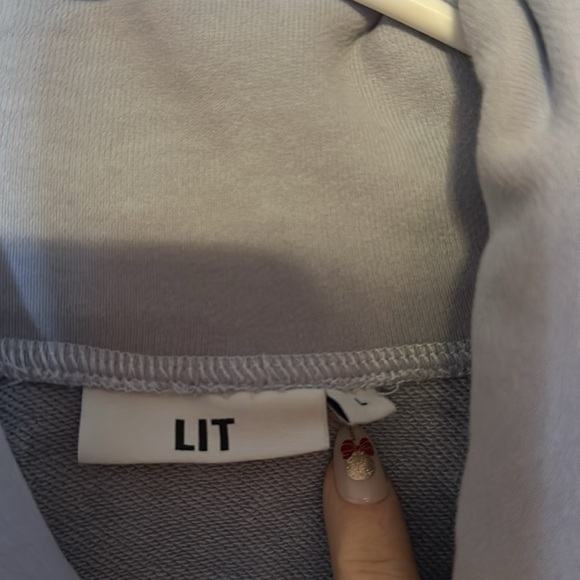 LIT Sweatshirt Oversized Pockets Puff Balloon Sleeve Size Medium Bin H - Picture 3 of 8